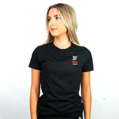 Limitlessgym247 - Women's Stretch Cotton Tee - Black