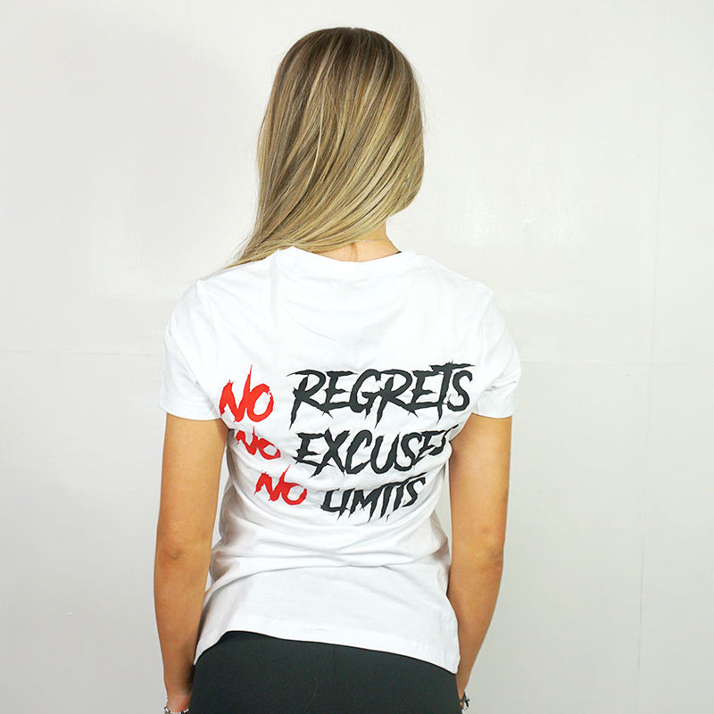 Limitlessgym247 - Women's Stretch Cotton Tee - White