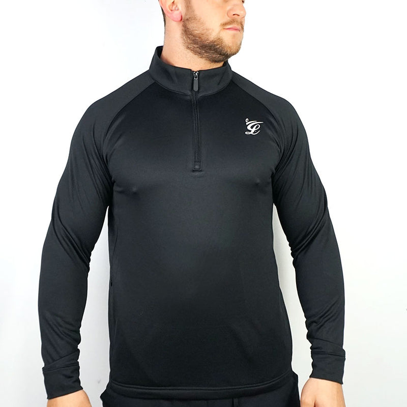 Limitlessgym247 - Men's 3/4 Zip Pullover - Black