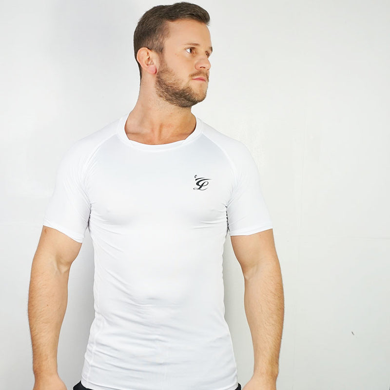 Limitlessgym247 - Men's Fitted Muscle Tee - White