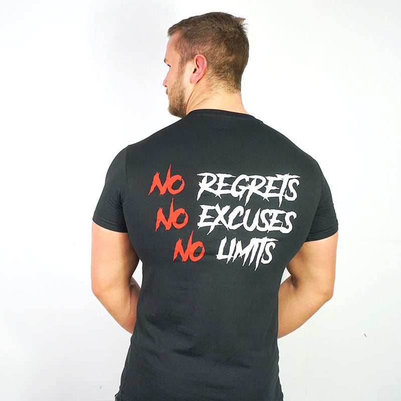 Limitlessgym247 - Men's Stretch Cotton Tee - Black